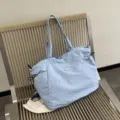 Γαλάζια casual τσάντα tote, μεγάλη χωρητικότητα κομψή τσάντα ώμου για καθημερινή χρήση - Μπλε