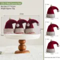 Rote Samt Weihnachtsmütze Baumschmuck Box Set mit Glitzer für festliche Dekoration - 159-3 Rote Weihnachtsmütze