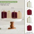 Weihnachten Samt Geschenkboxen Hängeornamente Set, festliche Weihnachtsbaum Deko. - 159-4 Gold-Rotes Geschenkbox