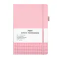 Taccuino rigato A5 rosa con elastico, 160 fogli di carta 100gsm per ufficio e studio. - 128 Fogli / Rosa Pesca