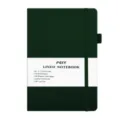 Dark green A5 hardcover notebook with elastic band, 160 sheets lined paper, 180 flat. - Forest Green