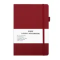 Red A5 Lined Notebook Hardcover Journal with Elastic Band and Pen Loop for Office School - Vermilion