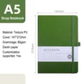A5 PU lederen hardcover notebook met elastiek, vintage groen zakelijk kantoor journaal. - Geliniëerd / Vintage Groen