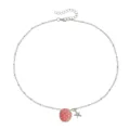 Fashion sweet pink raspberry pendant necklace with star charm and silver chain for women. - Star (ZW1445 5#)