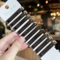Transparent acrylic duckbill hair clips 4.7cm cute Korean style bangs side hair styling accessories - 10 Pieces/Pack / Dark Gray