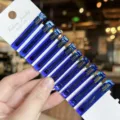 Blue acrylic duckbill hair clips set on card fashion side hair styling accessories - 10 Pieces/Pack / Blue