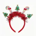 Weihnachten Lametta Haarreif Party Kopfbedeckung festlich Haarschmuck Dekoration - Zuckerstange Weihnachtsbaum
