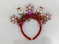 Weihnachts Haarreif rote Lametta Weihnachtsmann Schneeflocke Party Haarschmuck Festlich - Schneeflocke Weihnachtsmann