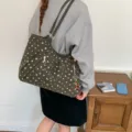 Bolso Tote (Con Colgante De Flor) / Verde