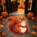 Cartoon squirrel shaped floor mat, anti-slip cute bedroom rug and cozy bathroom absorbent mat. - Cartoon Squirrel Style (8)