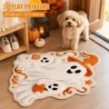 Halloween cute ghost pumpkin plush anti slip bath mat soft bedroom bathroom floor rug. - Cartoon Ghost Style (1) / 40*60cm