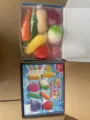 Detail view of the 8-piece sensory squishy toys set, featuring cute fruit and vegetable shapes. - 8-Piece Cute Soft Toy Box [Vegetable Style]