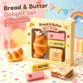 Bread and butter squishy toy set, cute stress relief sensory soft toys for kids and fun gift. - 4-Piece Cute Soft Toy Box [Style D]