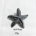 Silver starfish metal hair clip elegant statement barrette everyday hairstyle accessory 6.5x7cm - Gunmetal