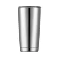 Vaso térmico de acero inoxidable con aislamiento de doble pared taza de cerveza con tapa - Natural