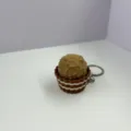 3D printed chocolate fidget clicker keyring cute bag pendant creative novelty toy gift - Coffee