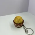 3D printed chocolate clicker fidget keychain, cute stress relief toy bag pendant accessory. - Gold
