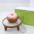 3D gedruckter Donut Fidget Schlüsselanhänger süßer Rucksack Anhänger Stressabbau Spielzeug - Donut
