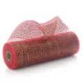 Rouleau de ruban filet déco de Noël rouge vert en tulle pour sapin couronne et emballage. - 26x10 Yards Métallique / Rouge et Vert