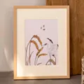 Solid wood picture frame for wall mounting, light wood color sketch and photo frame. - A4 / Natural Wood Color