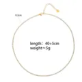 Elegante collar de tenis chapado en oro con brillantes piedras de circonita para mujeres. - Collar de tenis dorado