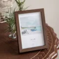 Solid wood picture frame 7x5 photo frame wooden tabletop frame with art print decor - 2815 new black walnut color / A4【21*29.7cm】Tabletop + Wall Hanging