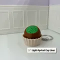 3D gedruckter Schokoladen Fidget Schlüsselanhänger hellaprikot Becher Taschenanhänger - Dubai Weicher Keks Hellaprikosen Papierbecherhalter