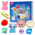 8pcs Cute Malt Sugar Squishy Box Stress Relief Slow Rising Sensory Toys Gift Set for Kids - 8pcs Small Version / Blue