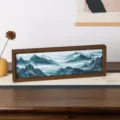 Bureau 3D Paysage Peinture Decorative Cadre En Bois Art Ornament Pour Maison Bureau - Style 3 / 36x12x4cm / Coloré