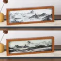 Marco de fotos de arte de arena en movimiento de madera decoración de escritorio regalo - Estilo 5