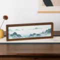 3D Quicksand Landscape Painting Tabletop Decor Wood Frame Office Home Art Ornament - Style 5