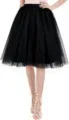 Details of black tulle tutu skirt, witch costume skirt for Halloween party and cosplay events. - S / Bottoms / Black