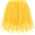 Yellow mesh skirt summer irregular layered tutu skirt women cross border fashion short skirt - S / Bottoms / Yellow