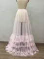 Pink sheer tulle tiered long skirt mesh overlay dress petticoat party photography wear detail view - One Size / Bottoms / Pink