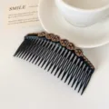 Black rhinestone hair comb elegant crystal side comb decorative vintage hair accessories - Champagne Bowknot Comb