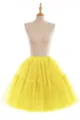 Women yellow tulle skirt puffy petticoat short layered mesh skirt variant style. - One Size / Bottoms / Yellow