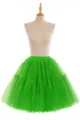 Green mesh pleated tutu skirt for women, fluffy layered short tulle skirt variant. - One Size / Bottoms / Grass Green