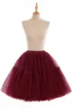 Jupe en tulle bordeaux courte bouffante plissée jupon femme jupe trapèze vêtement - Taille unique / Bas / Bordeaux