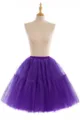 Femme Violet Tulle Tutu Jupe Multicouche Maille Plissée Mini Jupe Soirée Mode Tendance - Taille unique / Bas / Violet