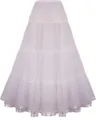 White long floor-length petticoat detail, multi-layered tulle crinoline for wedding gowns. - Beige