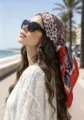 Dames 90cm vintage paisley geprint vierkante zijden sjaal, modieuze casual haaromslag. - 90x90cm / Stijl 22