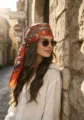 Retro paisley print satijn vierkante sjaal voor vrouwen elegante vintage haarband. - 90x90cm / Stijl 25