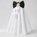 Halloween mascota fantasma capa gato perro tierno disfraz foto cosplay detalle vista - Talla única / Blanco