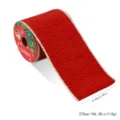 Cinta de terciopelo rojo con borde de alambre dorado, 8,9 cm de ancho y 270 cm de largo. - 8.9cm Ancho x 270cm Largo / Rojo Plisado (SY-03)