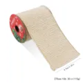 Cinta de terciopelo arrugado navideño con borde de alambre beige 8.9cm x 270cm - 8.9cm Ancho x 270cm Largo / Oro Claro Plisado (SY-03)