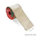 Cinta de terciopelo plisado con borde dorado 6,3x270cm para decoraciones navideñas. - 6.3cm Ancho x 270cm Largo / Oro Claro Plisado (SY-03)