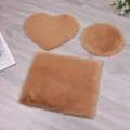 Miniatuur poppenhuis pluche tapijt set fluffy mat voor 1:12 poppen decoratie - Helder Kameel