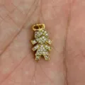 Gold plated rhinestone little girl pendant DIY charm for necklace bracelet jewelry making - Pigtail Little Girl Gold Pendant(GC-A0094G)