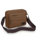 Herren lässige mehrschichtige Canvas Umhängetasche, Business Pendler Crossbody Tasche. - Braun