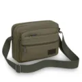Herren Mehrschichtige Segeltuch Umhängetasche Lässig Business Schultertasche Armeegrün - Armeegrün
